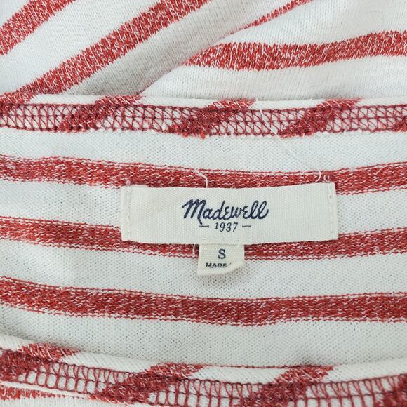 Madewell Red Striped Chart Tee Small - Picture 6 of 7